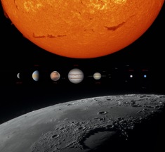 《太阳系全家福》
炎阳耀宇群星伴，月壤幽岑梦影牵。历时一年，完成太阳系全家福的拍摄。
拍摄地点：福建福州
拍摄器材：星特朗C925HD，ASI585MC，ASI462MM#热爱依燃 